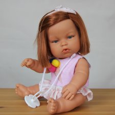 Кукла пупс Preppy&Endisa Baby, рыжая, "мороженое" розовое, 28 см