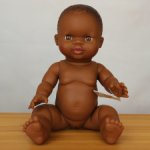 Paola Reina кукла - пупс Горди , девочка - мулатка, 34 см