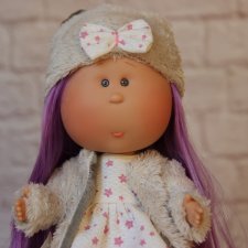 Nines D Onil Mia Мия с сиреневыми волосами, 30 см