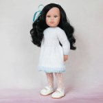 Llorens, артикуляционная  кукла  Алиса, брюнетка , 42 см