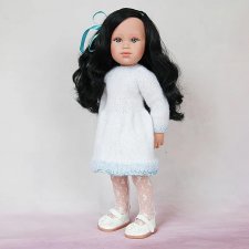 Llorens, артикуляционная  кукла  Алиса, брюнетка , 42 см