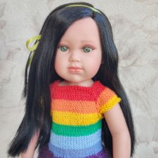 Кукла Llorens артикуляционная брюнетка с зелеными глазами , 42 см