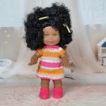 Кукла Lamagik мулатка Бетти в платье, рост 26 см