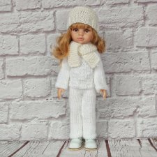 Paola Reina Даша с челкой, в белом комплекте, 32 см