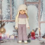 Комплект одежды для куклы  Paola Reina 32 см, белый/лаванда