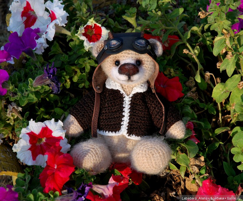 Мишка авиатор — Вязаные игрушки и амигуруми: крючком