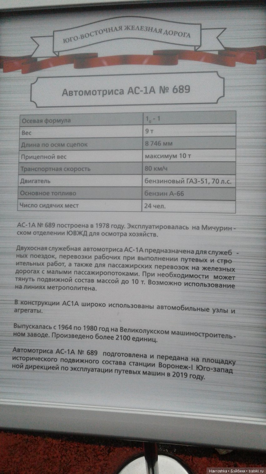 Воронеж. Выставка железнодорожной ретро-техники