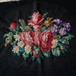 Винтажная вышивка крестиком "Розы"