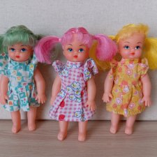 Винтажный набор из трёх кукол