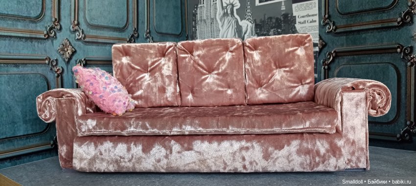 Богемный диван — Мебель для кукол и домиков: фото (фото 8)