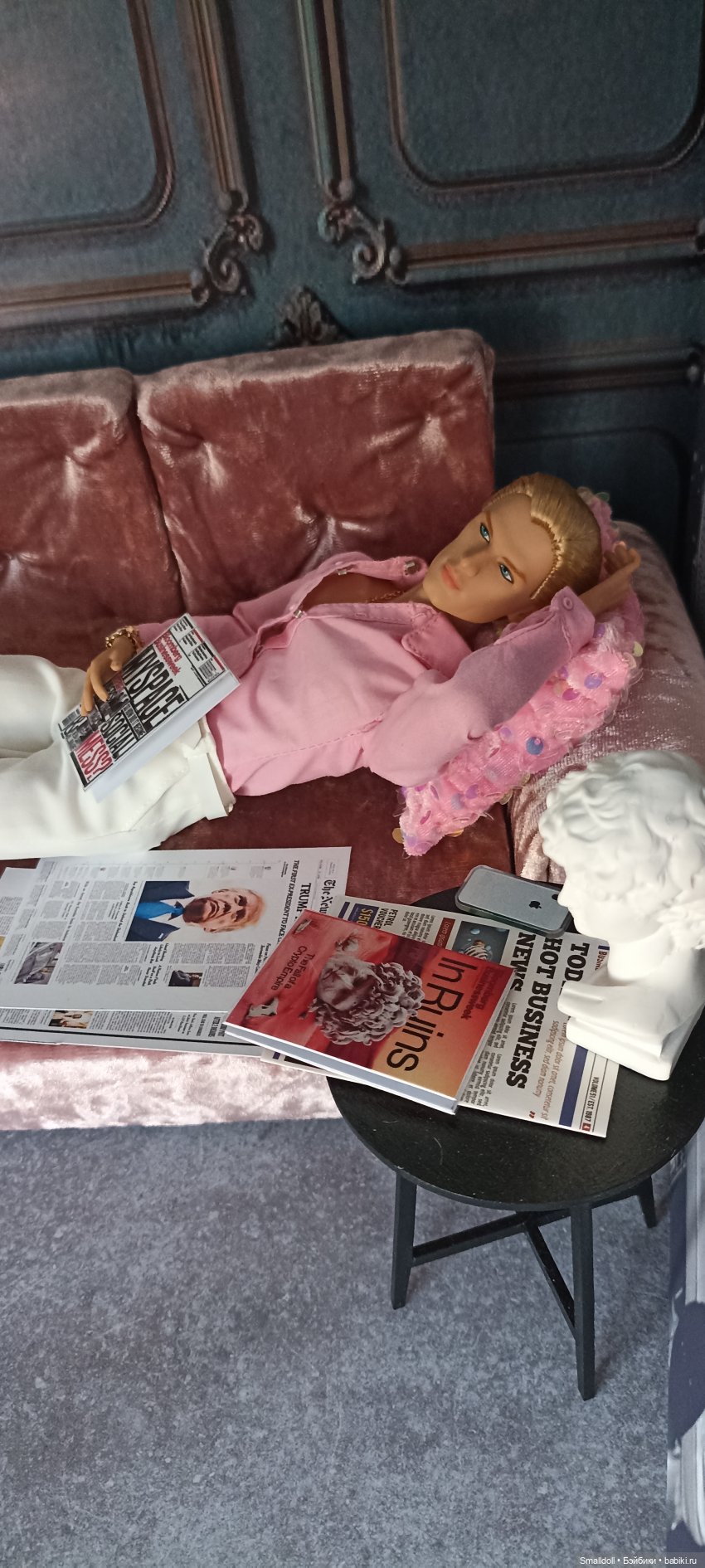 Богемный диван — Мебель для кукол и домиков: фото (фото 10)