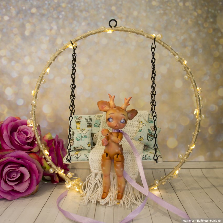 Делаем качели из кашпо — Мебель для кукол и домиков: фото
