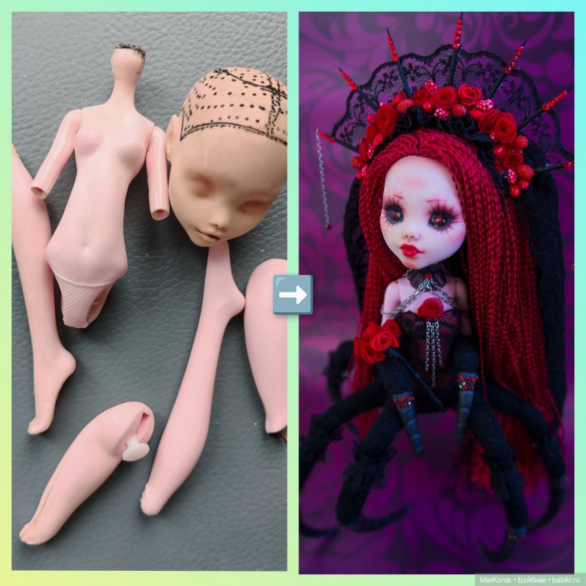 ООАК в смешанной технике. Арахна