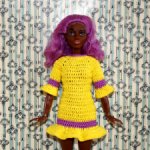 Лимонное платье на Барби петит