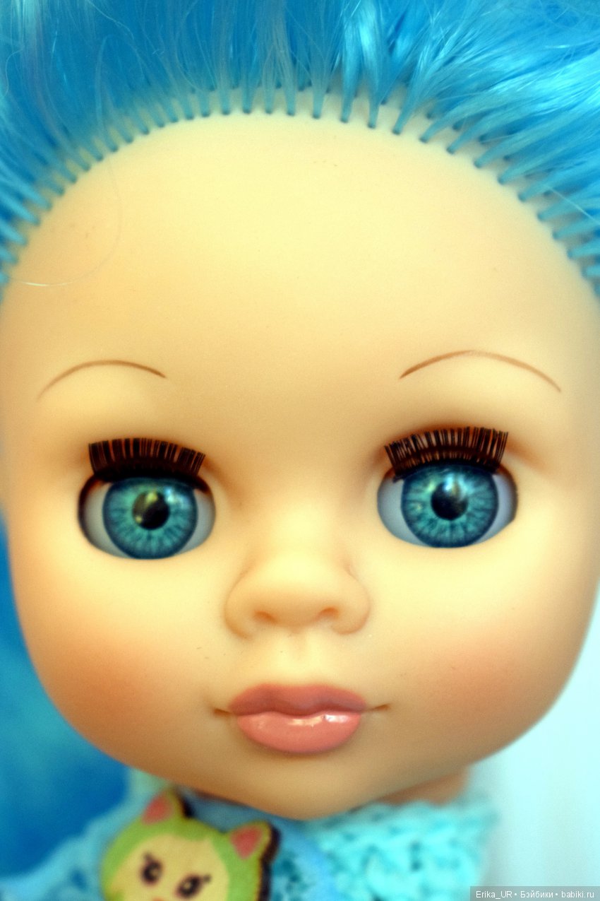 Мальвина, Hybrid-girl-doll, 42 cm, head-Мальвина-Весна, body-Paola-Reina, blue