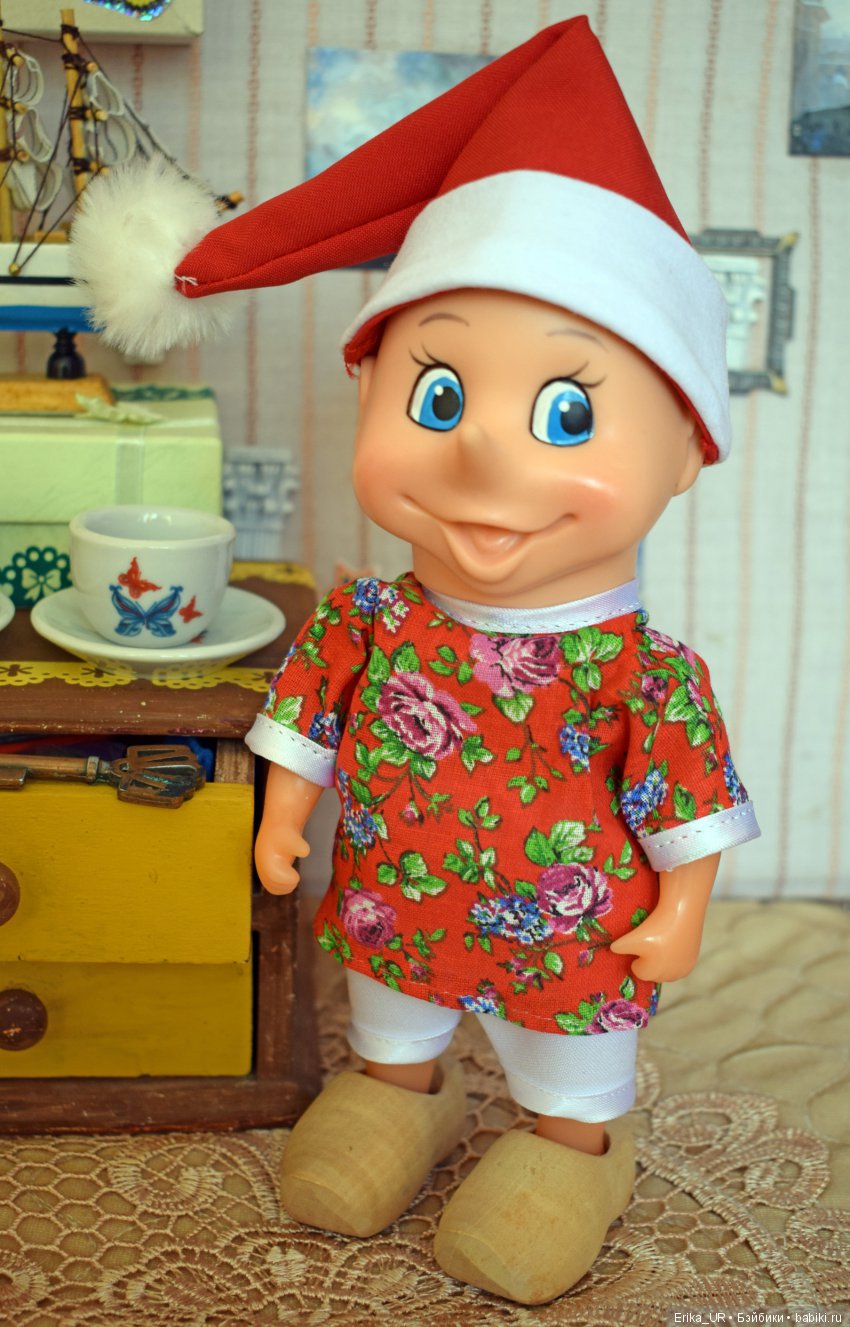 Буратино, hybrid-Буратино-(Buratino)-doll, head- by-Vesna-(Весна), body-by-Пластмастер, made-in-Russia