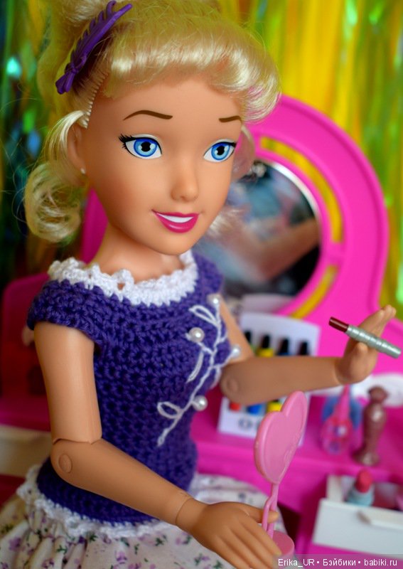 Беляночка, 15", vinyl-doll, Disney-Princess, Cinderella, by-Playmates, 2005, jointed-doll Беляночка, 15", vinyl-doll, Disney-Princess, Cinderella, by-Playmates, 2005, jointed-doll