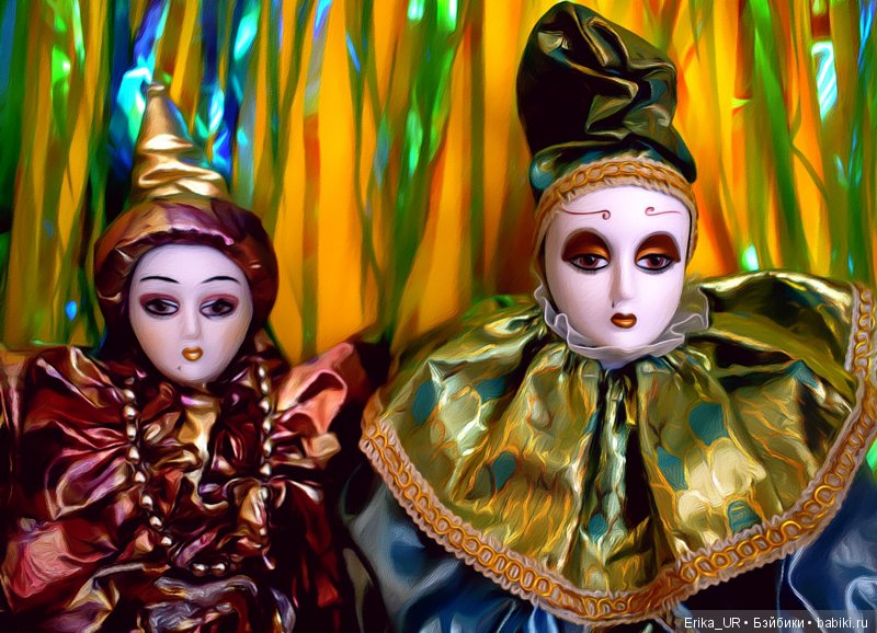 Porcelain-doll, Harlequin, Italian-style