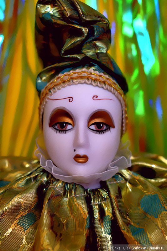 Porcelain-doll, Harlequin, Italian-style