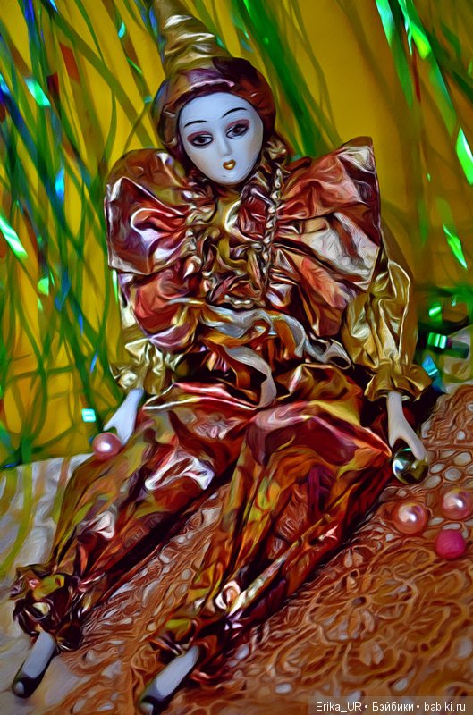 Porcelain-doll, Harlequin, Italian-style