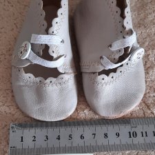 Винтажные ботиночки для большой куклы из натуральной кожи