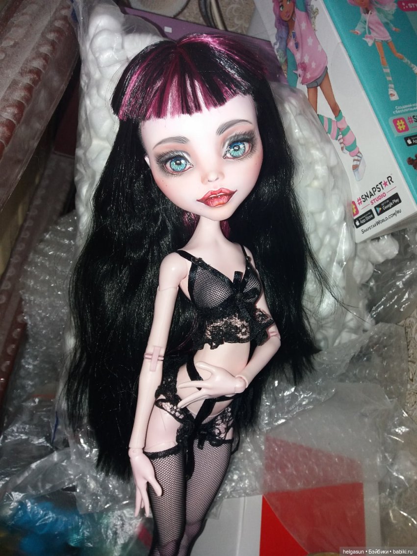 Вот таким симпатичным вышел мой первый ооак на monster high 45см. Очень нежная девочка❤❤❤