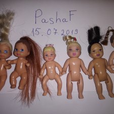 пупсики, куколки Krissy, Nikki Barbie Happy Family Mattel, Крисси, Ники, сестрички Барби