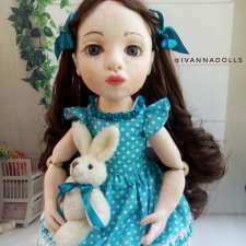 Текстильная кукла Мила