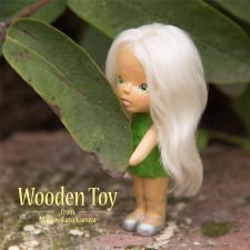 Куколка Одуваночка, маленькая деревянная фея и ее цветочный дом