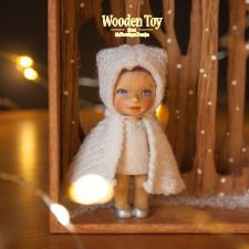 Деревянная куколка Первоснежка 7,5 см