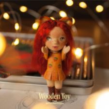 Девочка лисичка (вырезана из кедра)