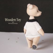 Деревянный (кедровый) белый мишка