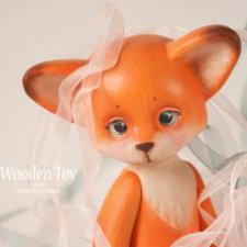 Рыжее солнышко (деревянная лисичка)