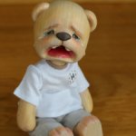 Авторский шарнирный деревянный мишка