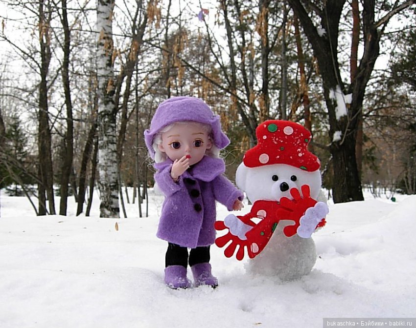 Зимние забавы или мы лепили Снеговик