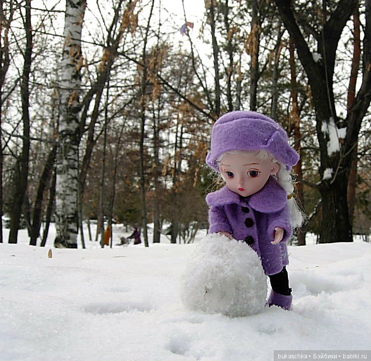 Зимние забавы или мы лепили Снеговик (фото 3)