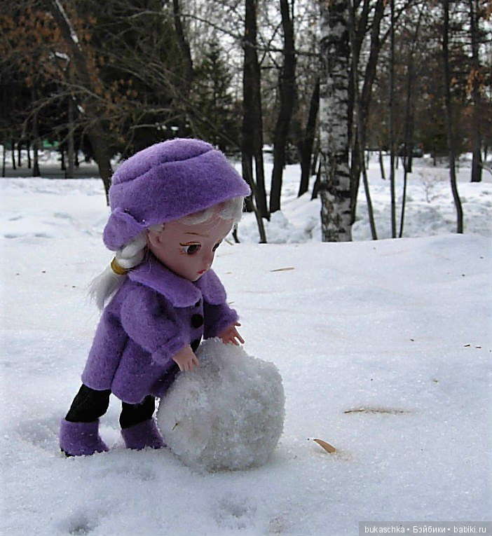 Зимние забавы или мы лепили Снеговик