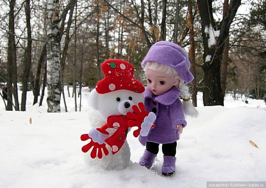 Зимние забавы или мы лепили Снеговик