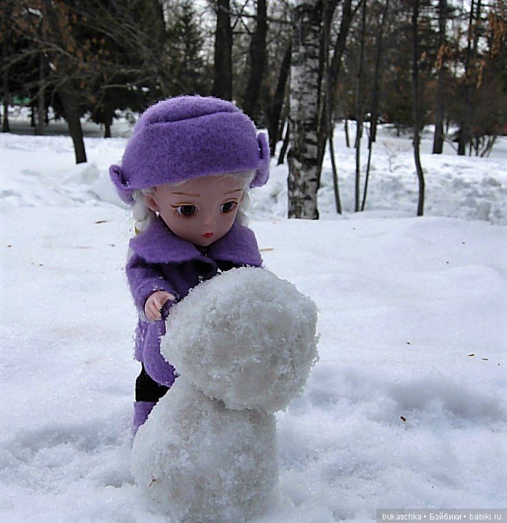 Зимние забавы или мы лепили Снеговик (фото 8)