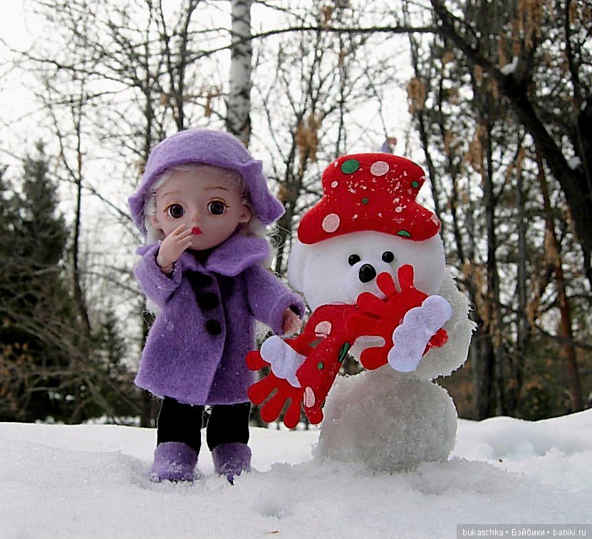 Зимние забавы или мы лепили Снеговик