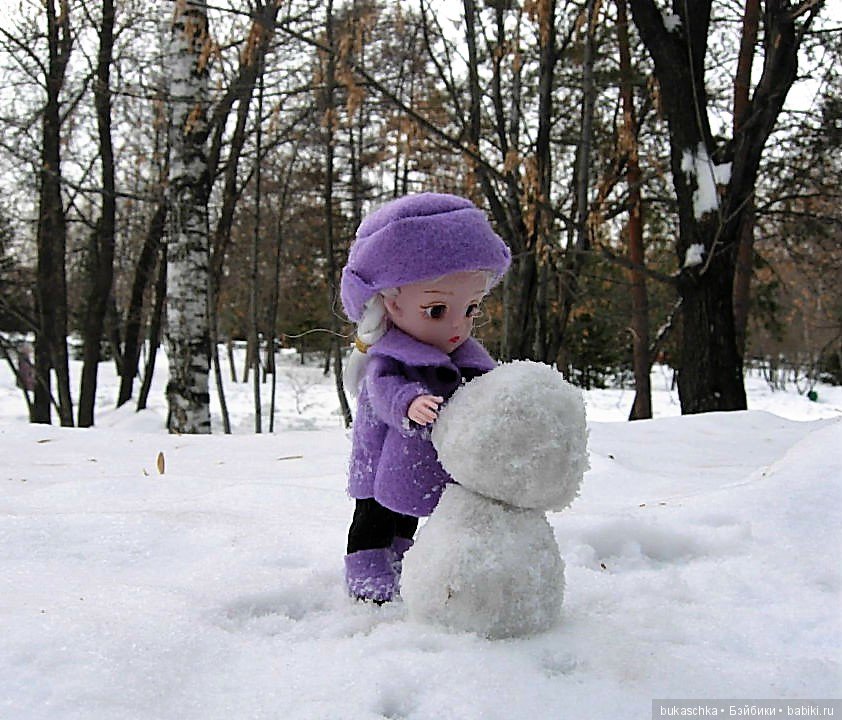 Зимние забавы или мы лепили Снеговик (фото 7)