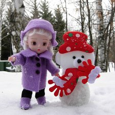 Зимние забавы или мы лепили Снеговик