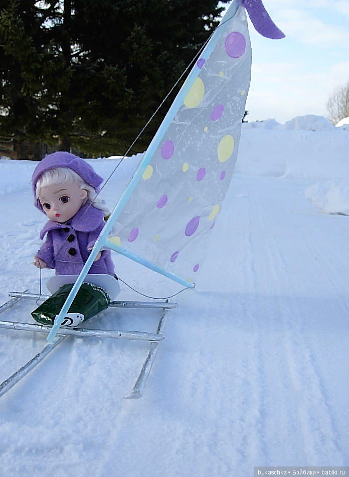 Зимние забавы или под парусом по льду