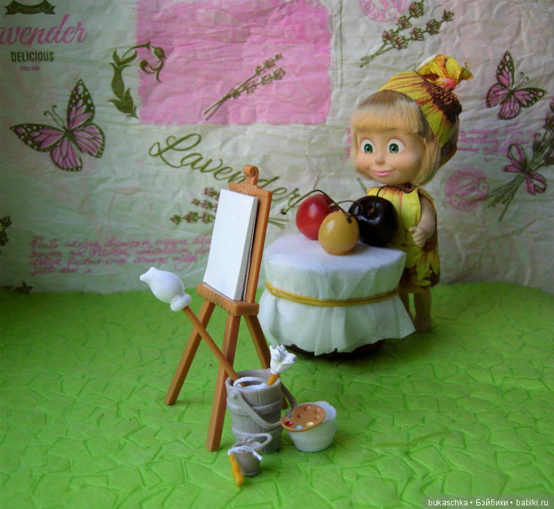 Машка-художница приехала — Куклы Маша и Медведь (Simba): Маша в кармашке