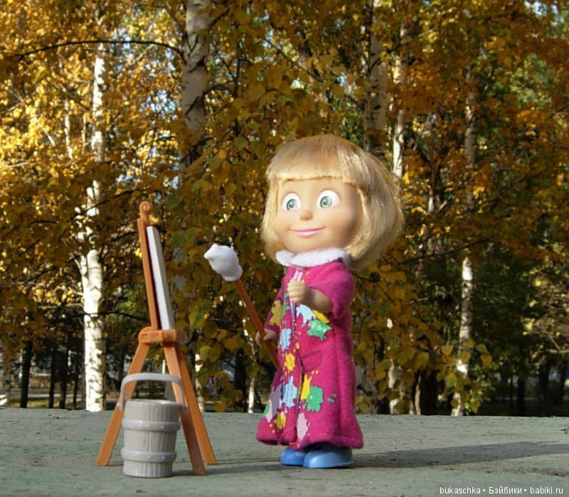 Я рисую осень — Куклы Маша и Медведь (Simba): Маша в кармашке