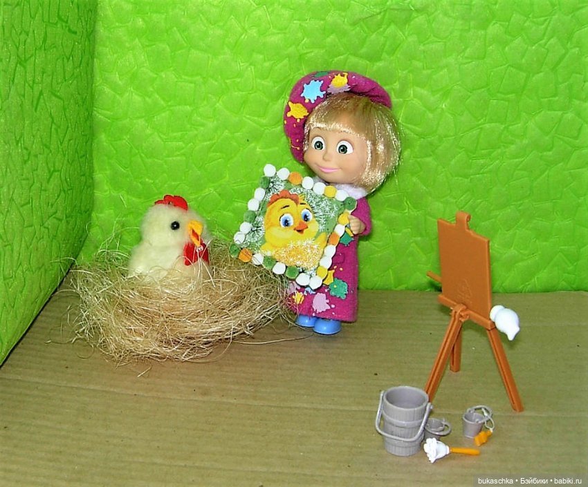 Весенний портрет — Куклы Маша и Медведь (Simba): Маша в кармашке (фото 10)