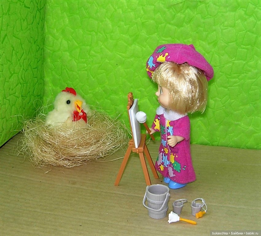 Весенний портрет — Куклы Маша и Медведь (Simba): Маша в кармашке (фото 8)