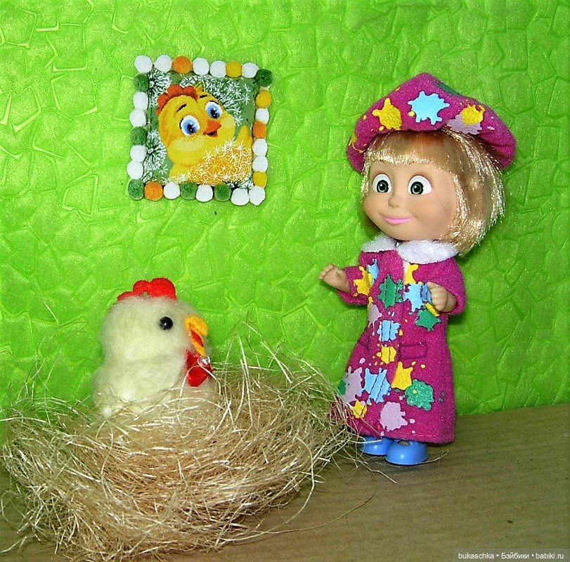 Весенний портрет — Куклы Маша и Медведь (Simba): Маша в кармашке