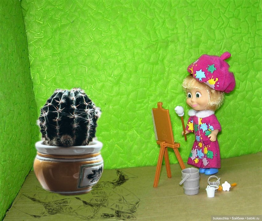 Кактусы, кактусы — Куклы Маша и Медведь (Simba): Маша в кармашке (фото 3)