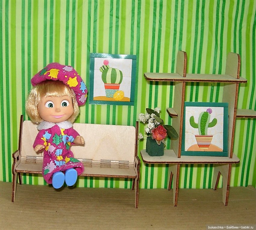 Кактусы, кактусы — Куклы Маша и Медведь (Simba): Маша в кармашке (фото 4)